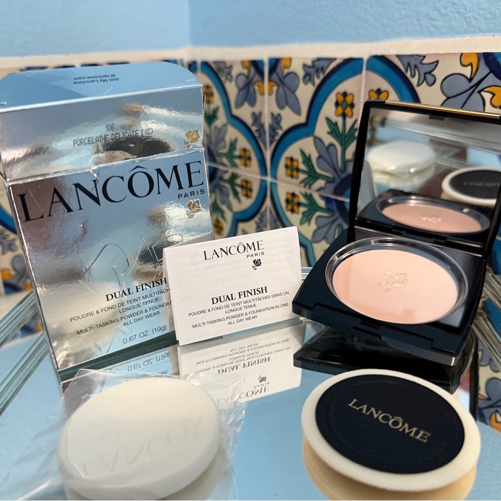 Lancôme Dual Finish Powder Foundation 100 Porcelaine Delicate I (C) 0.67 oz NIB